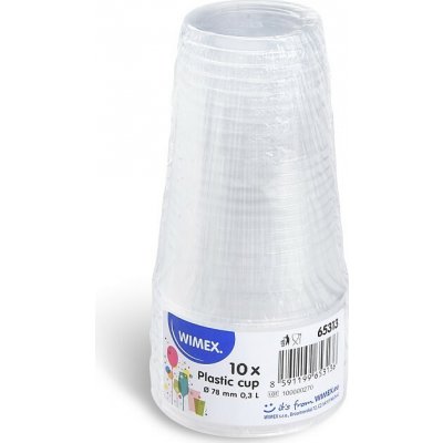 WIMEX Plastový kelímek průhledný 0,3 l PP 65313 – Zboží Dáma