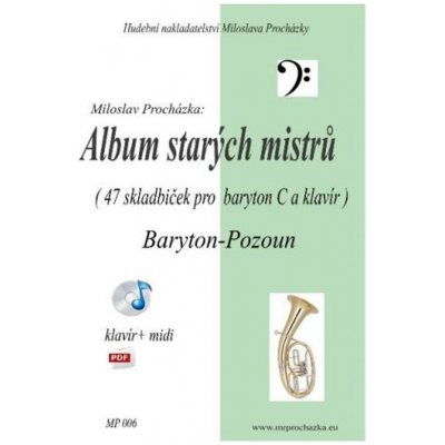 Album starých mistrů pro baryton pozoun a klavír + CD
