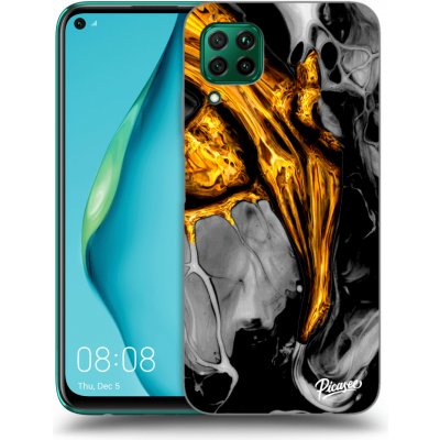 Pouzdro Picasee silikonové Huawei P40 Lite - Black Gold čiré – Zboží Mobilmania