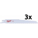 Milwaukee 48001075 Pilový list Sawzall na dřevo a plasty 150 mm 3ks – Zboží Mobilmania