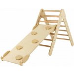 Costway Piklerové trojúhelník se skluzavkou Natural – Zboží Dáma