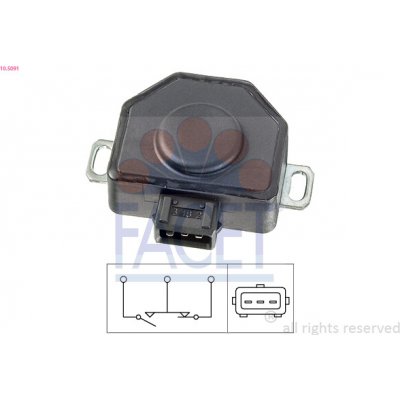 FACET Senzor - poloha skrtici klapky 10.5091 | Zboží Auto