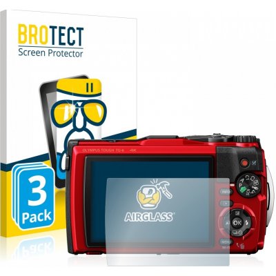 Ochranné fólie 3x AirGlass Premium Glass Screen Protector Olympus Tough TG-6 – Zboží Živě
