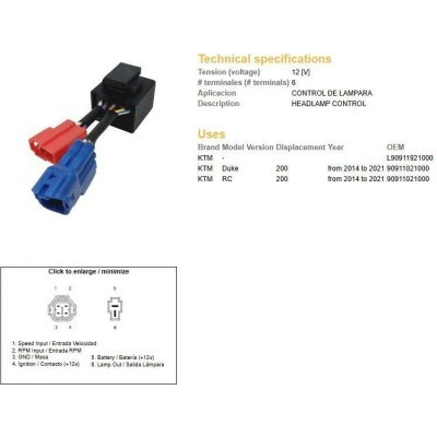 DZE modul zapalování světlomet přední KTM 200 DUKE 14-21; RC 200 14-21 (90911021000) | Zboží Auto