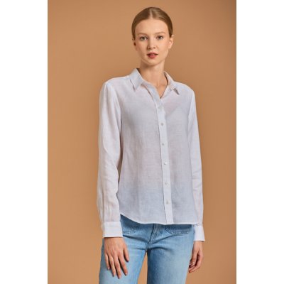 Gant D2. Reg Linen chambray shirt bílá