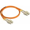 síťový kabel CTnet Optický patch, SC-SC 50/125 OM2, CTNET-SC-SC-50/125-OM2, 5m, oranžový