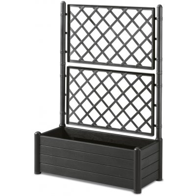 Stefanplast vyvýšený záhon / truhlík s mřížkou 80 l / 100 cm antracit – Zboží Dáma