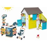 Smoby set domeček pretty Blue a obchod Supermarket 810703-21 – Zboží Dáma