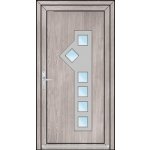 OknaDvereNaMiru.cz Vchodové dveře INOX 4 ořech 105 x 220 cm – Zboží Mobilmania