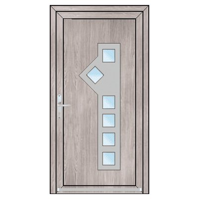 OknaDvereNaMiru.cz Vchodové dveře INOX 4 ořech 105 x 220 cm – Zboží Mobilmania
