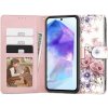 Pouzdro a kryt na mobilní telefon Samsung TECH-PROTECT WALLET SAMSUNG GALAXY A55 5G BLOSSOM FLOWER