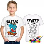 dětské tričko s vlastním motivem + fixy na textil 6 barev tričko Omalovánka – Zboží Mobilmania