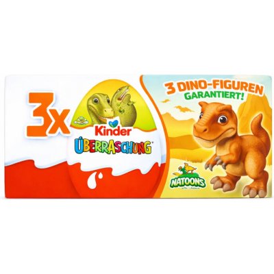kinder "Dino" čokoládové vajíčko s překvapením 3ks 60 g – Sleviste.cz