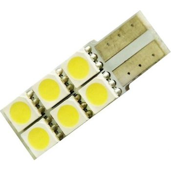 Rabel T10 W5W Canbus 6 smd 5050 boční, bílá