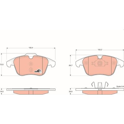 Sada brzdových destiček TRW GDB1683 - FORD S-MAX, GALAXY 06- – Sleviste.cz