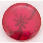 Knoflík 14 mm průhledný s kytkou Varianta: 15 – Hledejceny.cz