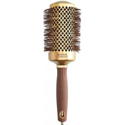 Olivia Garden, Expert Blowout Shine kefa Gold/Brown 55 mm kefa na tvarovanie a sušenie vlasov – Zboží Mobilmania
