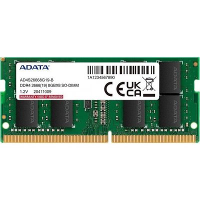 Adata DDR4 8GB 2666MHz CL19 (1x8GB) AD4S26668G19-SGN – Hledejceny.cz