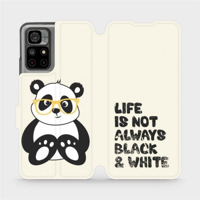 Pouzdro Mobiwear Flip Xiaomi Redmi Note 11S 5G / Xiaomi POCO M4 Pro 5G - M041S Panda - life is not always black and white