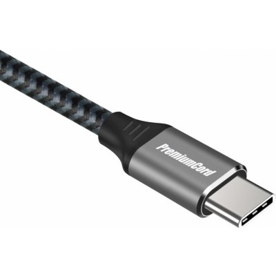 Premiumcord ku31ct15 USB 3.2 Gen 1 USB-C male - USB-C male, bavlněný oplet, 1,5m – Zbozi.Blesk.cz