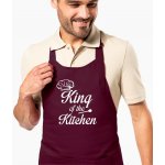 Kariban HobbyTriko Zástěra pro muže King of the Kitchen Vínová – Hledejceny.cz