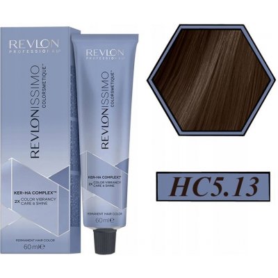 Revlon Revlonissimo Colorsmetique Permanent Hair Color Cools barva na vlasy HC5.13 Light Ash Golden Brown 60 ml