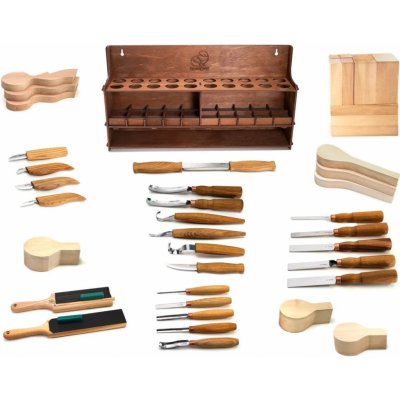 BeaverCraft řezbářská sada Extensive Wood Carving Set for Beginners and Professionals – Zboží Mobilmania