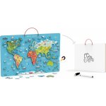 Dřevěná mapa světa s tabulí – Zboží Dáma