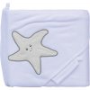 Scarlett Froté ručník hvězda s kapucí bílý