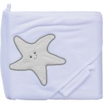 Scarlett Froté ručník hvězda s kapucí bílý – Zboží Mobilmania