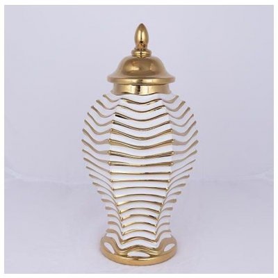 Eurolamp Keramická dóza 42,2x21,1 cm zlatá/bílá EU0527 – Hledejceny.cz