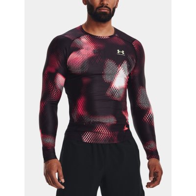 Under Armour Iso-Chill Compression Printed LS Black/Radio Red – Zboží Mobilmania