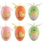 Anděl Plastová vajíčka na zavěšení malovaná kuřátka 6 cm 6 ks v sáčku 9319 – Hledejceny.cz