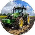 Jedlý papír John Deere traktor na poli 19,5 cm - Pictu Hap – Hledejceny.cz