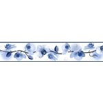 IMPOL TRADE D 58-030-5 Samolepící bordura květy orchidejí modré, rozměr 5 m x 5,8 cm – Zboží Dáma
