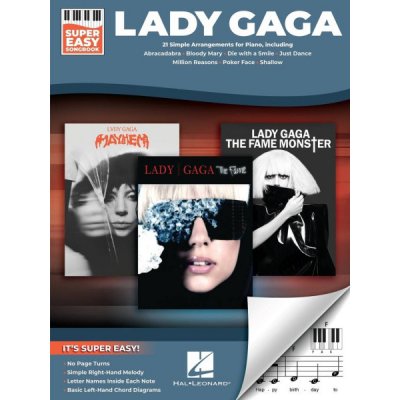 Lady Gaga Super Easy Songbook 21 největších písní Mother Monster pro klavír – Zboží Dáma