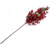 Květina Umělá větvička bobule 70 cm - červená