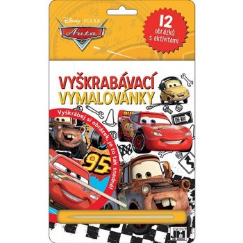 Jiri Models Vymalovánky škrabací Auta Cars set s dřevěným rydlem