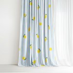 Goldea bavlněný závěs - svěží citrony s proužky 160x150 cm – Hledejceny.cz