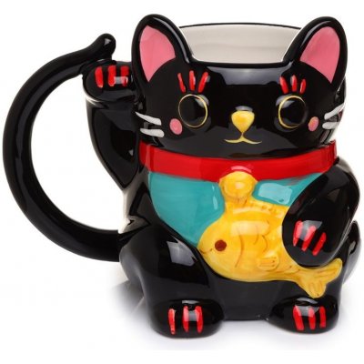 Puckator Hrnek kočka Maneki Neko pro štěstí 3D 450 ml – Zbozi.Blesk.cz