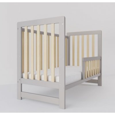 TOMI XXII. postýlka se zábranou Šedá / přírodní se zábranou – Sleviste.cz