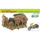 Model Kit figurky 6586 2nd SAS REGIMENT W/WELBIKE AND DROP TUBE CONTAINER FRANCE 1944 1:35