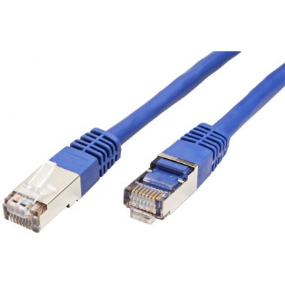 Datacom H6GLG01K0B Patch, S/FTP,Cat6,2xRJ45, 1m, modrý – Zboží Mobilmania