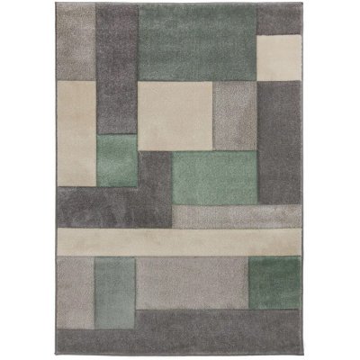 Flair Rugs Hand Carved Cosmos Mint/Grey/Cream Zelená