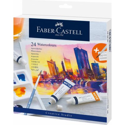 Faber-Castell Akvarelové barvy 24 ks, tuba 9 ml 169624 – Zboží Dáma