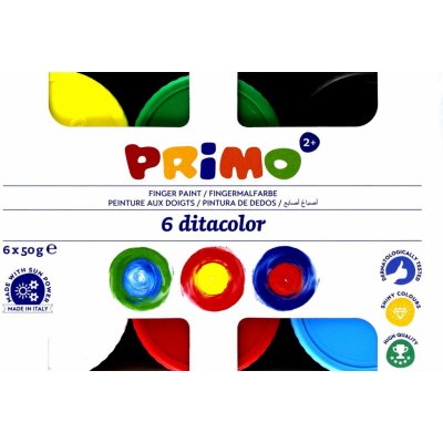 Prstové barvy PRIMO sada 6 x 50 g – Zbozi.Blesk.cz