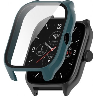 VSECHNONAMOBIL PC FULL COVER Plastový kryt se sklem Amazfit GTS 4 tmavě zelený 51418 – Zboží Živě