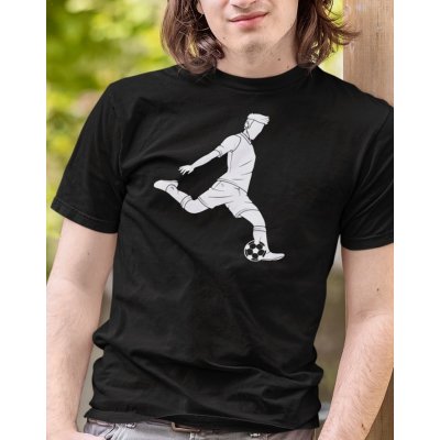 Bezvatriko pánské tričko Fotbal Hráč Canvas 1563 černé