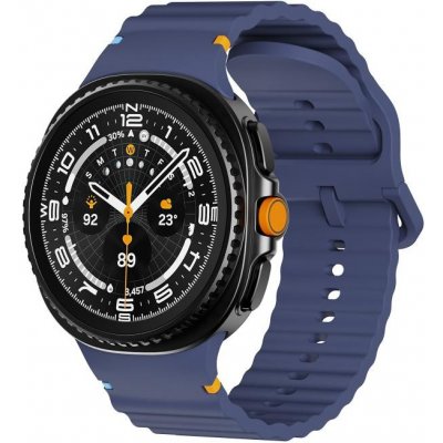 VSECHNONAMOBIL 116972 WAVY Silikonový řemínek pro Samsung Galaxy Watch8 / Watch8 Classic tmavě modrý – Zboží Živě