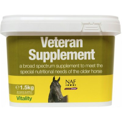 NAF Veteran supplement krmný doplněk s MSM a probiotiky speciálně pro starší koně 1,5 kg – Hledejceny.cz